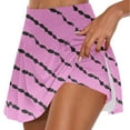 thumbnail image 1 of Buigttklop Womens Back Pleated Athletic Tennis Skorts Golf Skirts with 3 Pockets Mesh Shorts for Running Active Workout Summer Leaf Print Pleated Tennis Skirts Athletic Stretchy Short, 1 of 6