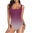 thumbnail image 1 of Buigttklop Womens Color Block Print One Piece Swimsuits Athletic Training Swimwear Bathing Suits, 1 of 6
