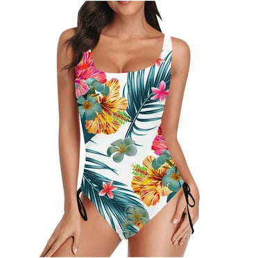 BUIgtTklOP Womens Color Block Print One Piece Swimsuits Athletic Training Swimwear Bathing Suits
