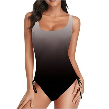 BUIgtTklOP Womens Color Block Print One Piece Swimsuits Athletic Training Swimwear Bathing Suits