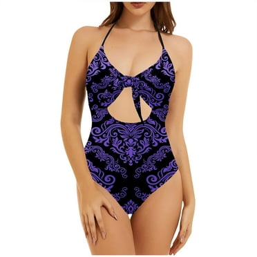 BUIgtTklOP Womens One Piece Swimsuits Push Up Tummy Control Bathing Suits V Neck Cutout Modest Swimwear
