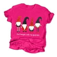 thumbnail image 1 of Buigttklop Womens Tops 2024 Fashion Women Christmas Print Short Sleeves Loose T-Shirt Blouse Tops, 1 of 3