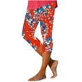 thumbnail image 1 of Buigttklop 4Th Of July American Flag Leggings for Women Women'S Leggings with Pockets High Waist Cotton Yoga Pants Workout Running Athletic Capris, 1 of 5