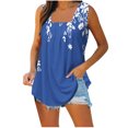 thumbnail image 1 of BUIgtTklOP Summer Sleeveless Tank Tops for Women Square Neck Beach Praty Shirts Vacation Floral Print Shirt Tunic, 1 of 6