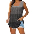 thumbnail image 1 of Buigttklop Summer Women Sleeveless Tank Tops Square Neck Beach Praty Shirts Vacation Floral Print Shirt Tunic, 1 of 5