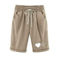 thumbnail image 1 of Buigttklop Short for Women 2024,Women'S Summer Printed Five Points Large Size Cotton Linen Pants Casual Pants Shorts, 1 of 6