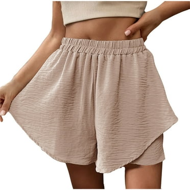 BUIgtTklOP no boundaries Shorts for Women Trendy Casual Summer Lightweight 2024 Solid Color Shorts Elastic Waist Shorts Beach witn Pockets