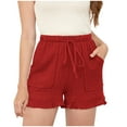 thumbnail image 1 of Buigttklop Summer Short for Women Clearacne Workout Shorts with Loose Fit Drawstring, 1 of 6