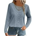 thumbnail image 1 of Buigttklop Women Fall Sweaters Round Neck Hollow Out Cute Winter Pullover Sweaters Trendy 2024 Loose Fit Casual Tops, 1 of 6