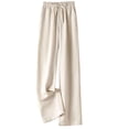 thumbnail image 1 of BUIgtTklOP no boundaries Women Loose Fitting High Waisted Cotton Linen Wide Leg Long Pants Appear Slim And Color Pants, 1 of 6