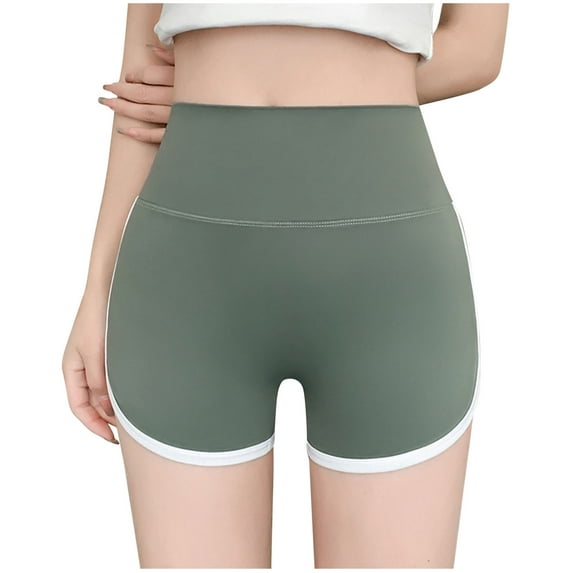 Buigttklop Women Workout Yoga Shorts-Premium Buttery Soft Solid Stretch Cheerleader Running Dance Volleyball Short Pants