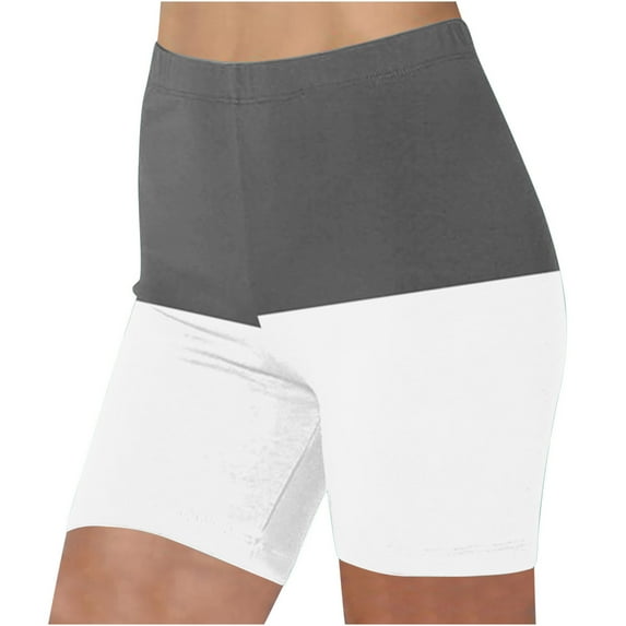 Buigttklop Women'S High Waist Summer Colorblocking Biker Shorts for Women Workout Shorts for Women Yoga Pants
