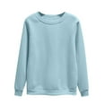 thumbnail image 1 of BUIgtTklOP no boundaries Womens Oversized Crewneck Sweatshirt Casual Sherpa Pullover Top Warm Sweater Long Sleeve Shirts, 1 of 5