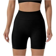 BUIgtTklOP no boundaries Yoga Shorts for Women Tummy Control High Waist Biker Shorts Exercise Workout Butt Lifting Tights Women's Short Pants