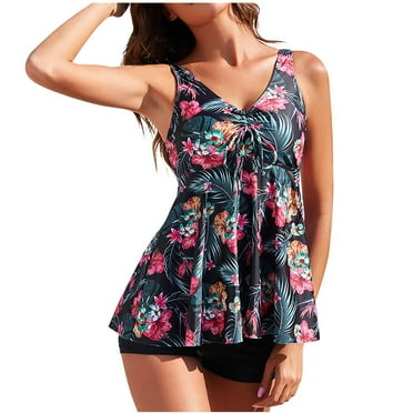 BUIgtTklOP Two Piece Tankini Swimsuits for Women With Shorts Tummy Control Bathing Suits Athletic Swimwear