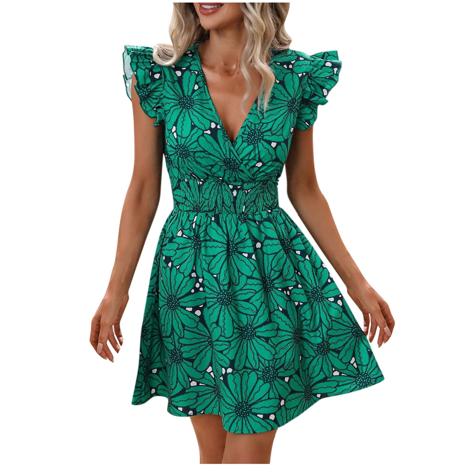 MakeMeChic Women's Cheetah Print Dress – Bell Sleeves, Lace Trim, Sweetheart Neck, Short Party Dress For Night Out, Date, Or Club - View #3