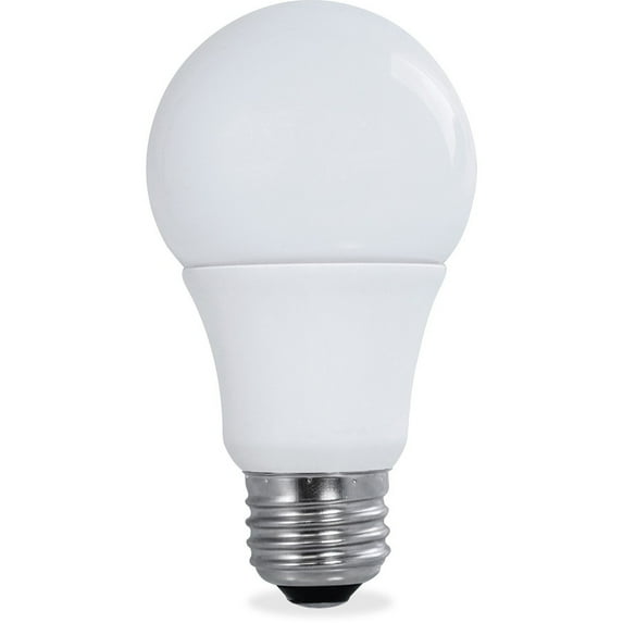 Satco S9597 - 9 watt; A19 LED; Frosted; 5000K Medium base; 200' beam spread; 120 volts; Non-Dimmable; 4-Pack