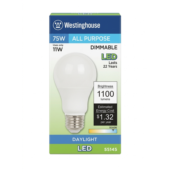 BULB LED E26 A19 DAY 11W (Pack of 6)