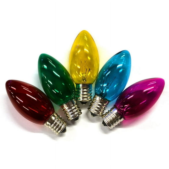 BULB TRANSP C9 ASRT (Pack of 1)
