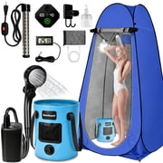 Portable Camping Shower, Foldable Bucket, Outdoor Shower Kit, 25L