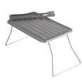 BULESON Portable Ti Grill Plate for Campfire BBQ Smooth Edges for Easy
