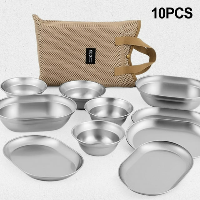 BULESON Reusable Outdoor Plates and Bowls Set Sustainable and