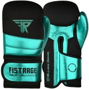BULGING DERMIS Metallic Leather Boxing Gloves - Green Black