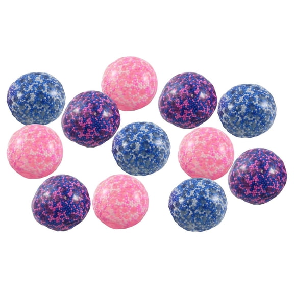 BULK - 12 Confetti Bead Mold-able Stress Ball - Squishy Gooey Shape-able Squish Sensory Squeeze Balls OT (1 DOZEN)