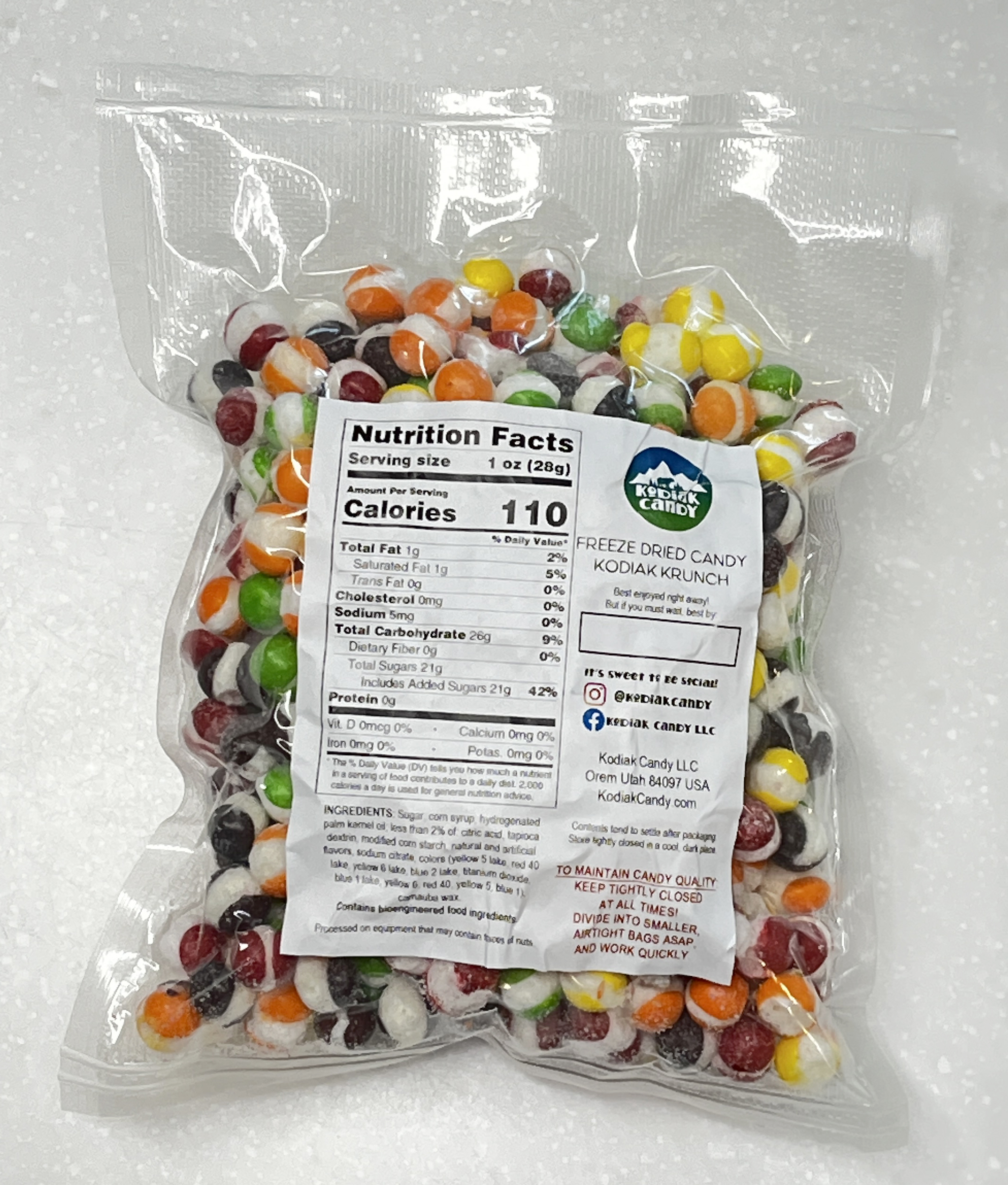 BULK Freeze Dried Candy 1 lb (16oz) Kodiak Krunch Freeze Dried Fruity Candy Freeze Dried