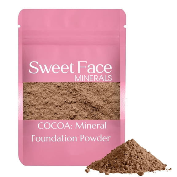 Cocoa Foundation Shade – Bulk Mineral Makeup Refill Pouch, 12g – Sweet Face Minerals