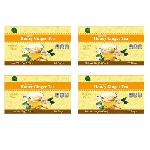BULKSHOPMARKET INSTANT HONEY GINGER TEA 20 SACHETS (PACK OF 4)