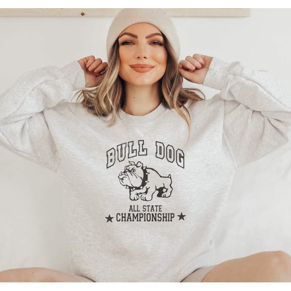 BULL DOG CHAMPIONSHIP Graphic Unisex Fleece Pullover