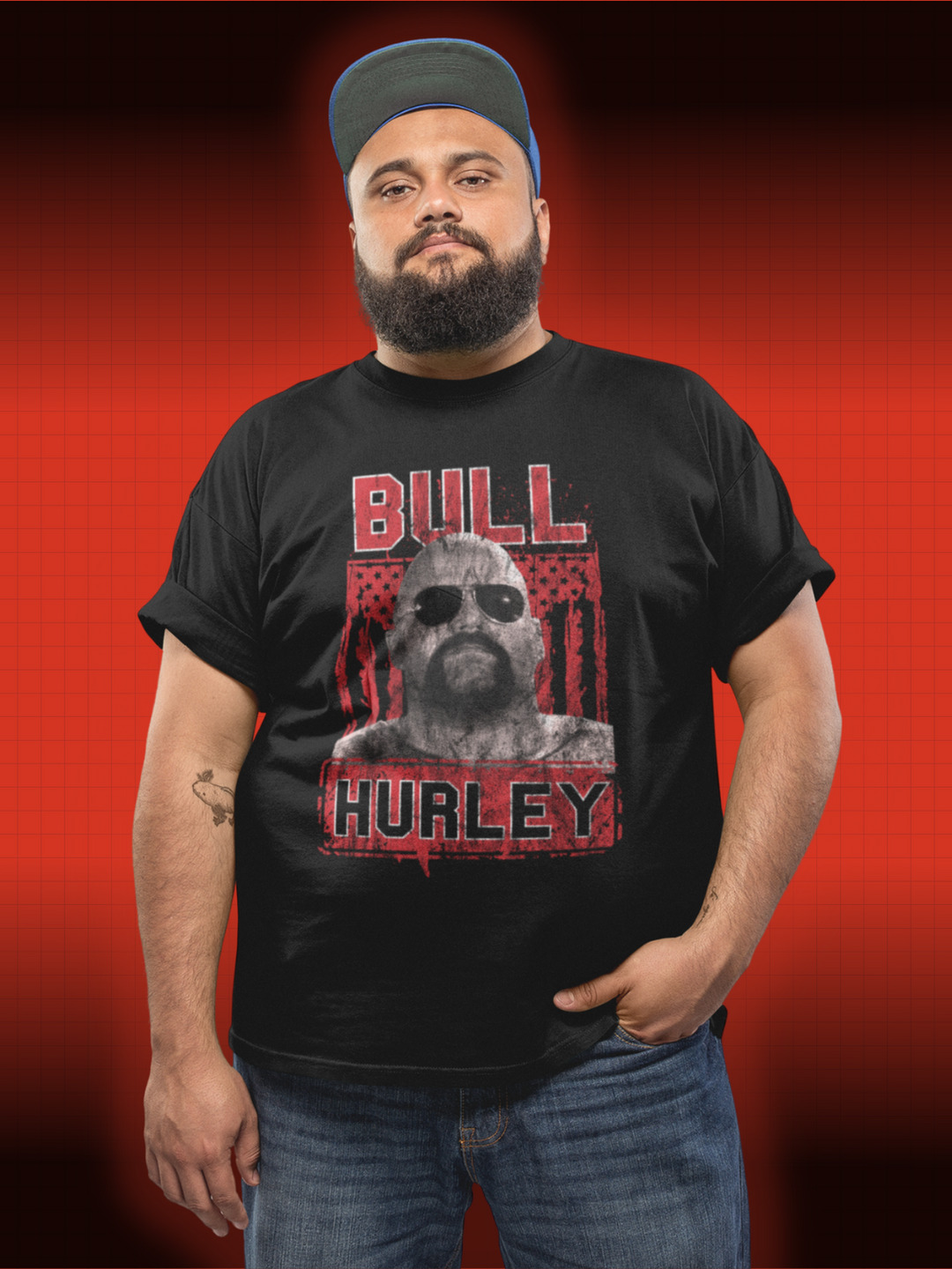 BULL HURLEY OVER THE TOP STALLONE TSHIRT