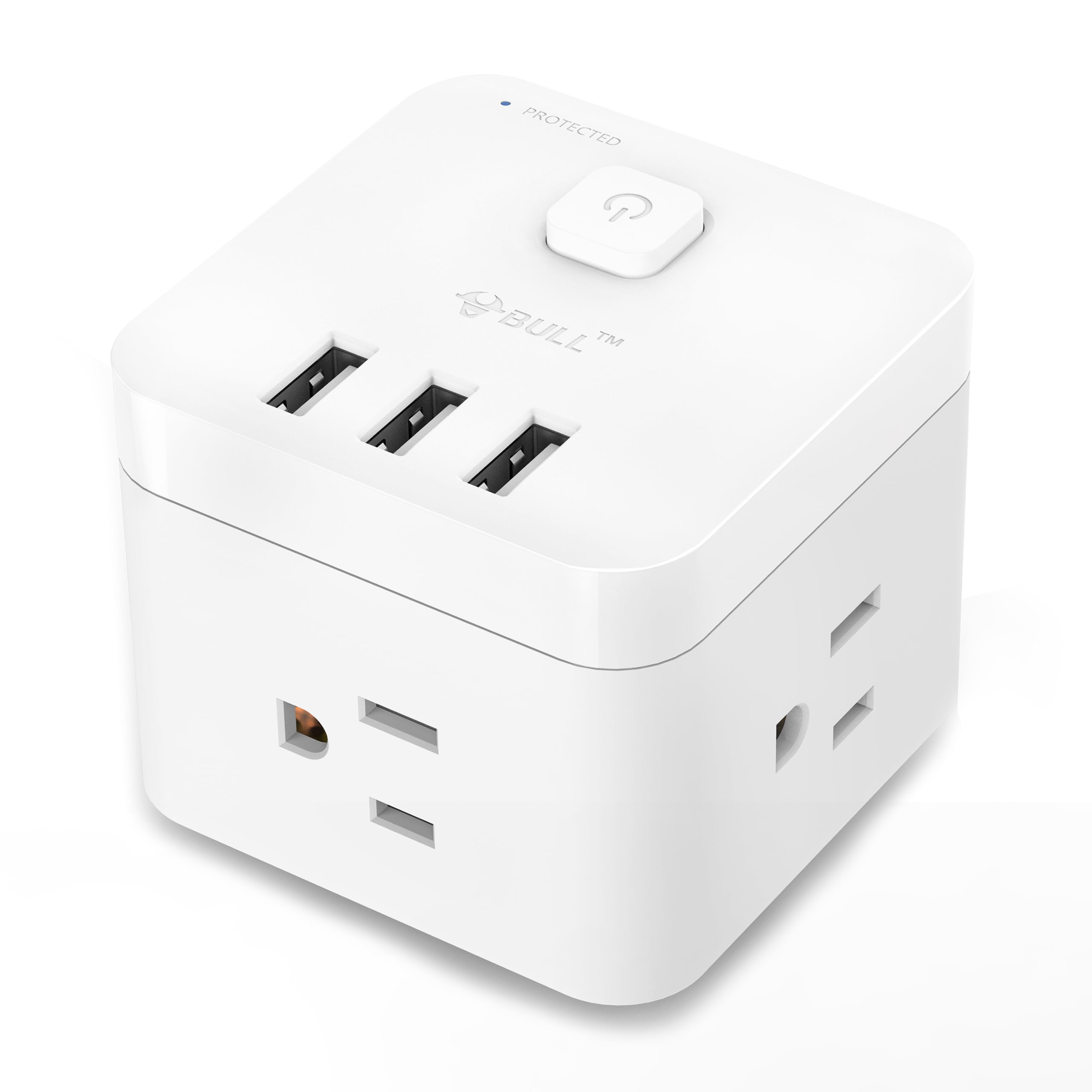 WBM Smart 3-in-1 Wireless Charging Cube Power Strip