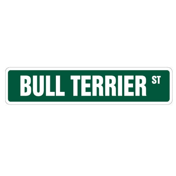 BULL TERRIER Street Sign dog lover great collar pet | Indoor/Outdoor | 36" Wide