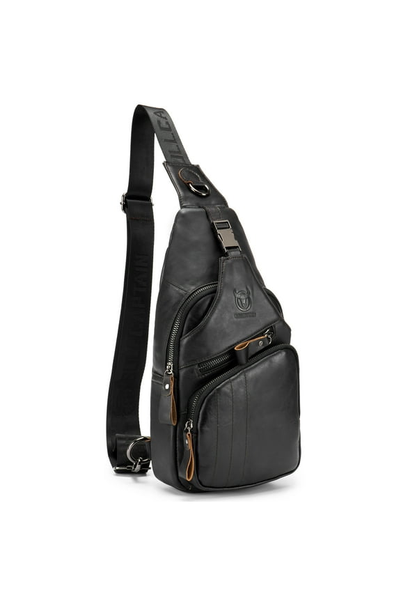BULLCAPTAIN Chest pack,Water Resistant Men Men Water Resistant Theft Leather Resistant Theft Leather Chest Body Theft Leather Chest