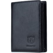 BULL CAPTAIN RFID Blocking Mens Classic Bifold Wallet, Black