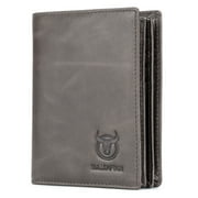 BULLCAPTAIN Leather Wallet Large Capacity Wallet Credit Card Holder for Men with 15 Card Slots