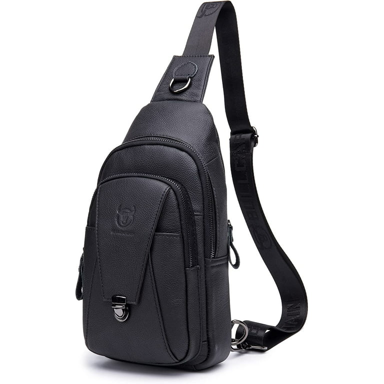  BULLCAPTAIN Genuine Leather Men Bags Small Shoulder Crossbody  Bag for Men Everyday Casual Travel Messenger Bag Handbag (black) :  Clothing, Shoes & Jewelry