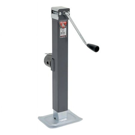 BULLDOG 190756 Square Trailer Jack, Side Mount, 8,000 lbs. Support Capacity, Sidewind, Weld-On, 15 Inch Travel