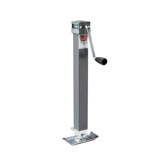 BULLDOG 195354 Square Trailer Jack, No Mount, 5,000 lbs. Support Capacity, Sidewind, Weld-On, 15 Inch Travel