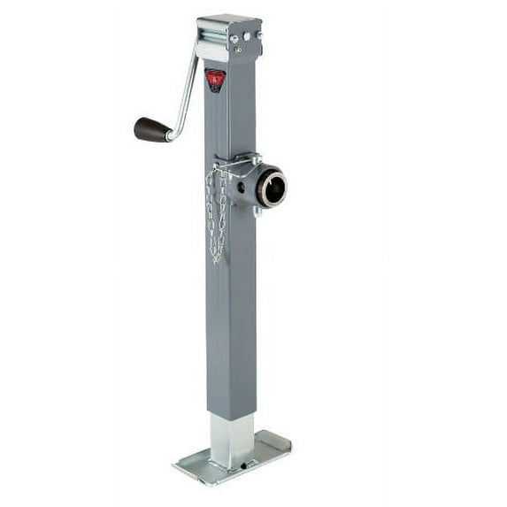 BULLDOG 198250 Round Trailer Jack, Side Mount, 7,000 lbs. Lift Capacity, Sidewind, Weld-On, 15 Inch Travel