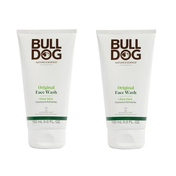 BULLDOG Mens Skincare and Grooming, Original Face Wash/Scrub, 5 Oz (Pack of 2)