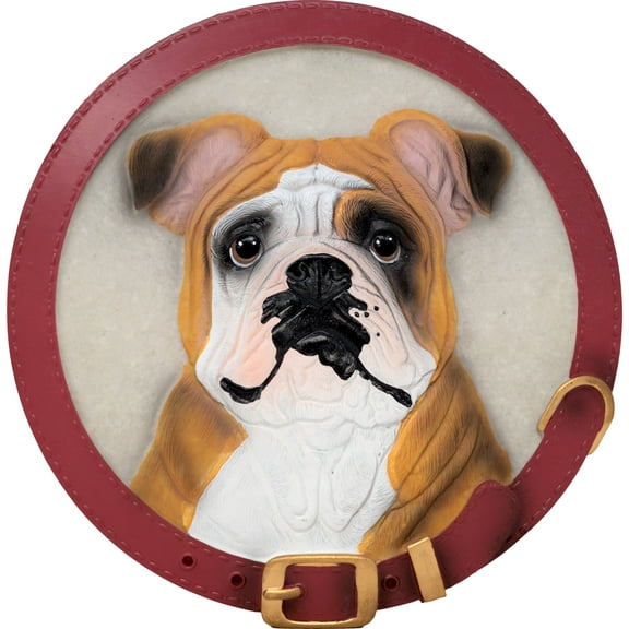 BULLDOG STEPPING STONE / DECORATIVE WALL PLAQUE