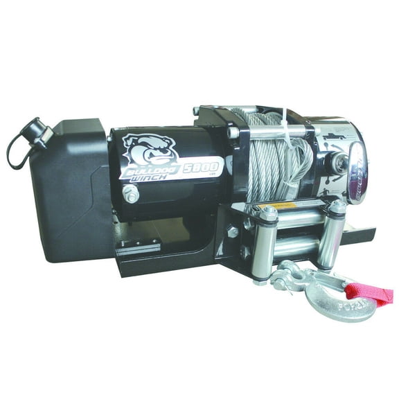 BULLDOG WINCH 10029 5800LB TRAILER WINCH, 55FT WIRE ROPE, ROLLER FRLD, MNT PLATE, LOW PROFILE
