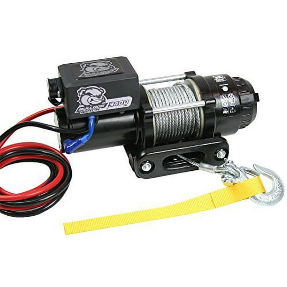 BULLDOG WINCH 15017 3400LB TRAILER/UTILITY WINCH, 45ft WIRE ROPE, ROLLER FRLD, MNT PLATE