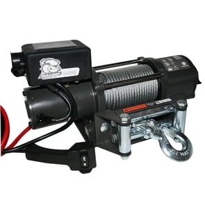 BULLDOG WINCH 15019 4400LB TRAILER/UTILITY WINCH, 55FT WIRE ROPE, ROLLER FRLD, MNT PLATE