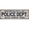 thumbnail image 1 of BULLHEAD CITY, AZ POLICE DEPT. Home Decor Metal Sign Gift 6x18 106180012954, 1 of 1