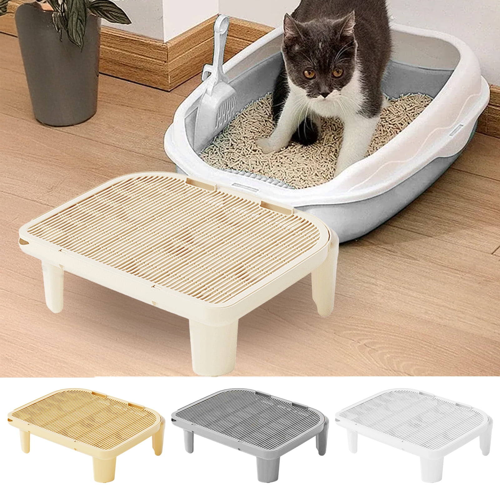 BULLPAW Cat Ramp for Litter Box Elevated Cat Litter Ramp Double Layered ...