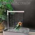 thumbnail image 1 of BULLPAW Parrot Bathtub with Pump Automatic Circulating Water Birds Shower Fountain USB Powered Parakeet Bath Box for Cockatiel Lovebird Conure Budgie, 1 of 8